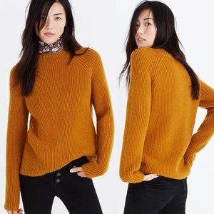 Madewell Northfield Mustard Mockneck Sweater